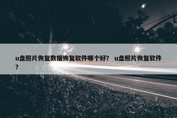 u盘照片恢复数据恢复软件哪个好？ u盘照片恢复软件？