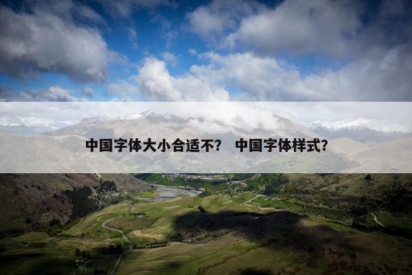中国字体大小合适不？ 中国字体样式？