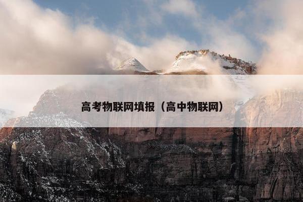 高考物联网填报（高中物联网）