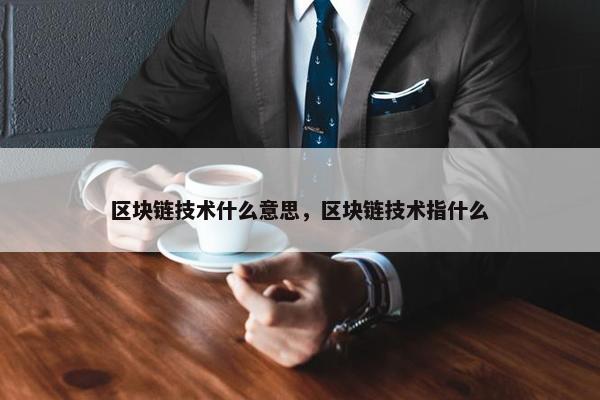 区块链技术什么意思，区块链技术指什么