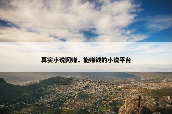 真实小说网赚，能赚钱的小说平台