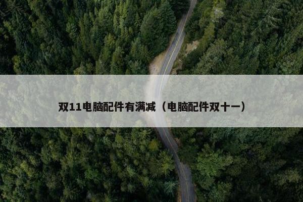 双11电脑配件有满减（电脑配件双十一）