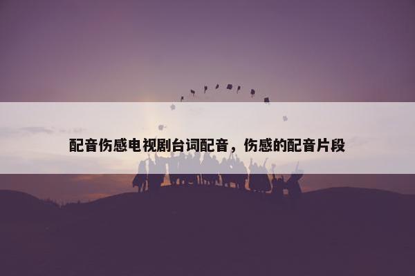 配音伤感电视剧台词配音，伤感的配音片段