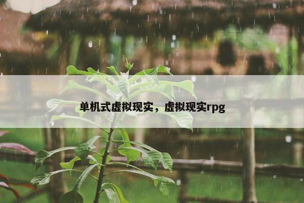 单机式虚拟现实，虚拟现实rpg