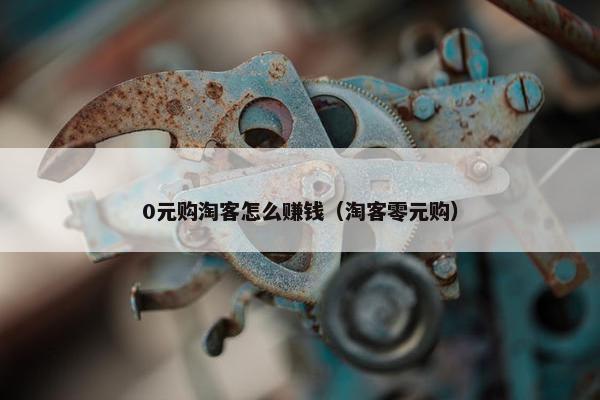 0元购淘客怎么赚钱（淘客零元购）