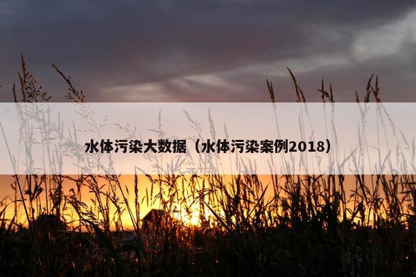 水体污染大数据（水体污染案例2018）