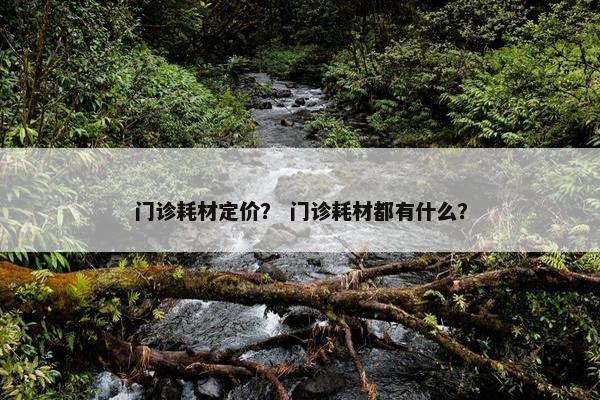 门诊耗材定价？ 门诊耗材都有什么？