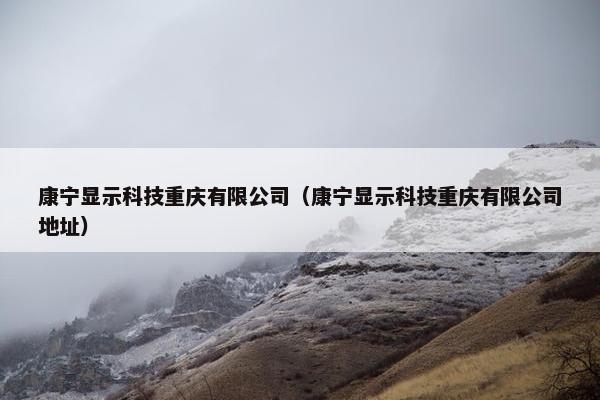 康宁显示科技重庆有限公司（康宁显示科技重庆有限公司地址）