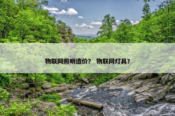 物联网照明造价？ 物联网灯具？