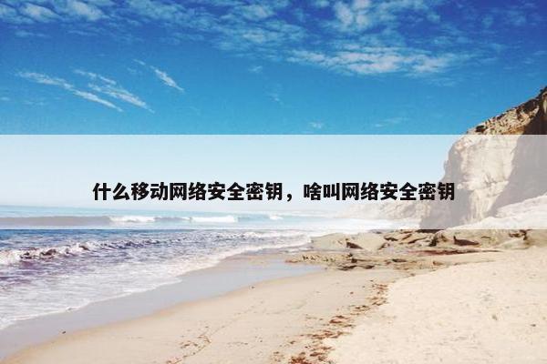 什么移动网络安全密钥，啥叫网络安全密钥
