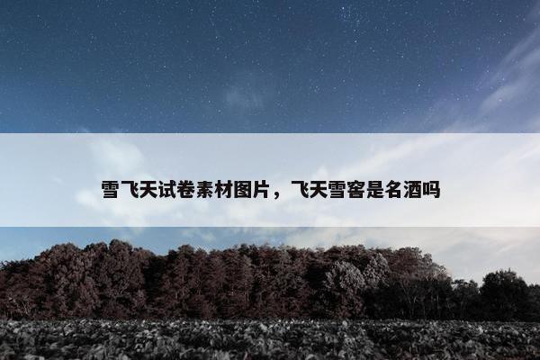 雪飞天试卷素材图片，飞天雪窖是名酒吗