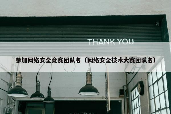 参加网络安全竞赛团队名（网络安全技术大赛团队名）