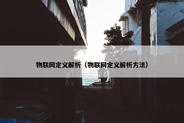 物联网定义解析（物联网定义解析方法）