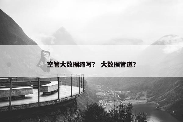 空管大数据缩写？ 大数据管道？