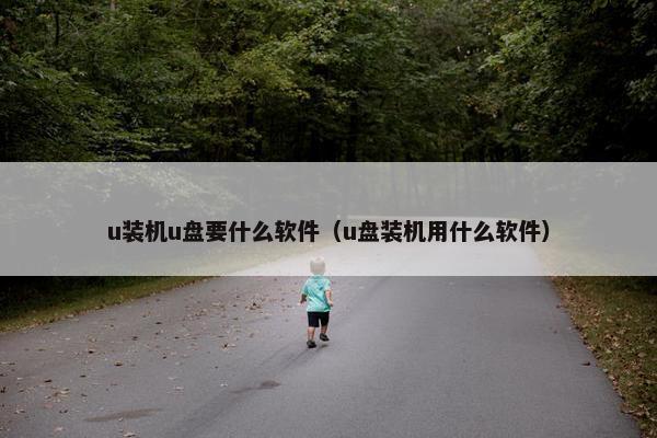 u装机u盘要什么软件（u盘装机用什么软件）