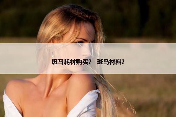 斑马耗材购买？ 斑马材料？