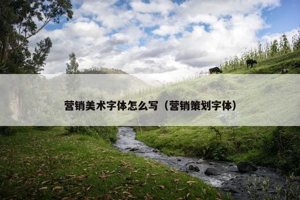 营销美术字体怎么写(营销策划字体) 营销美术字体怎么写(营销策划字体)