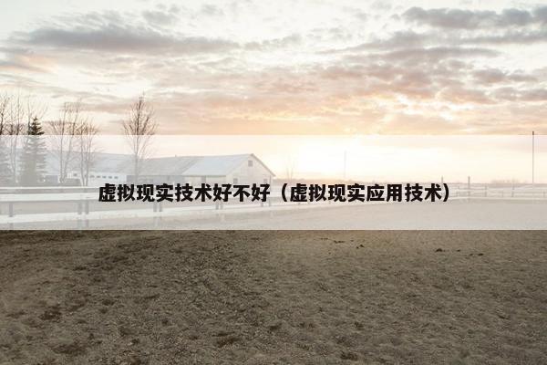 虚拟现实技术好不好（虚拟现实应用技术）