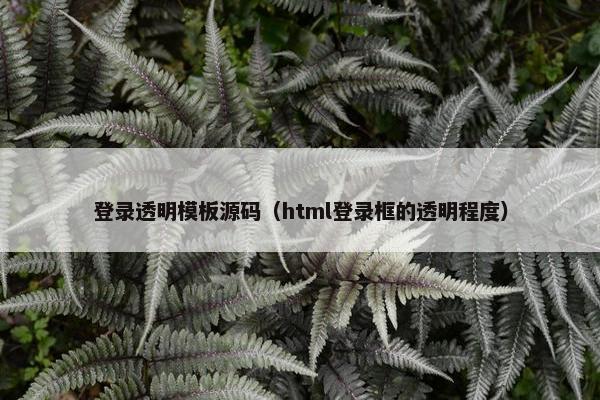 登录透明模板源码（html登录框的透明程度）