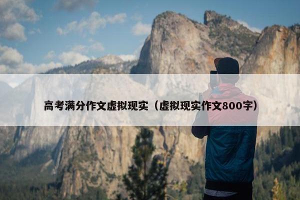 高考满分作文虚拟现实（虚拟现实作文800字）