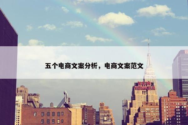 五个电商文案分析，电商文案范文