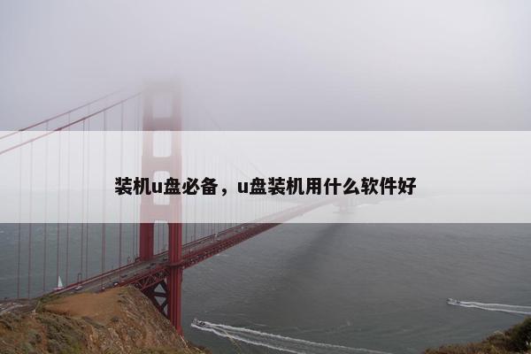 装机u盘必备，u盘装机用什么软件好