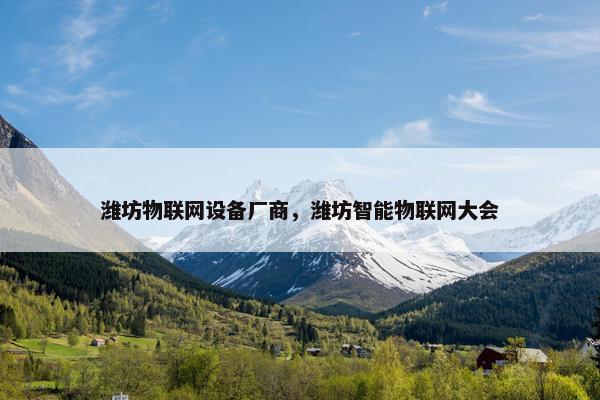 潍坊物联网设备厂商，潍坊智能物联网大会