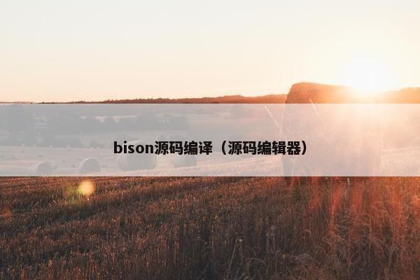 bison源码编译（源码编辑器）