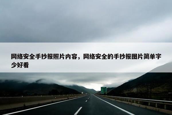 网络安全手抄报照片内容，网络安全的手抄报图片简单字少好看
