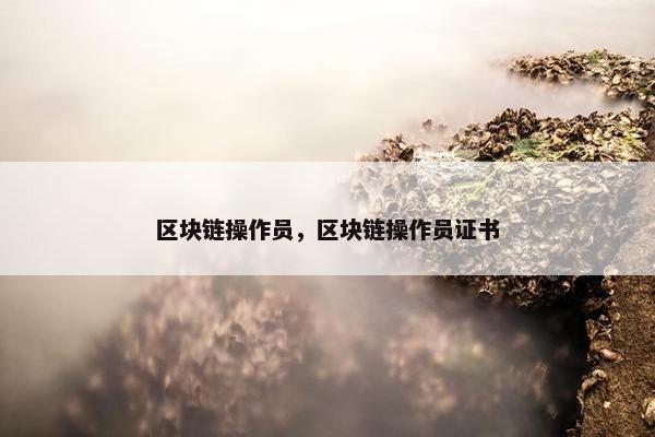 区块链操作员，区块链操作员证书