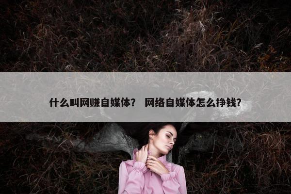 什么叫网赚自媒体？ 网络自媒体怎么挣钱？