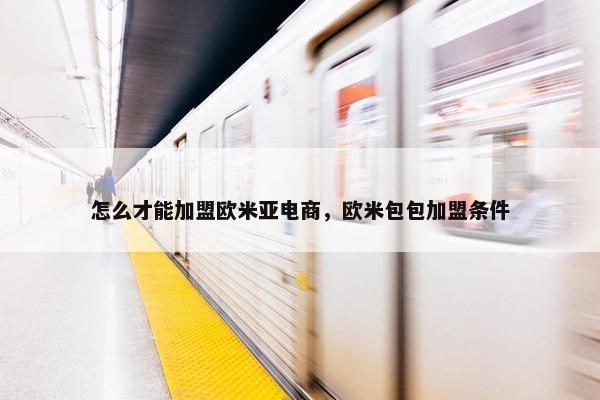 怎么才能加盟欧米亚电商，欧米包包加盟条件