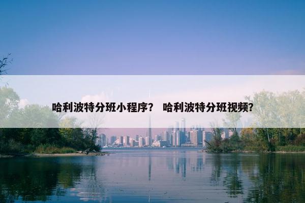 哈利波特分班小程序？ 哈利波特分班视频？