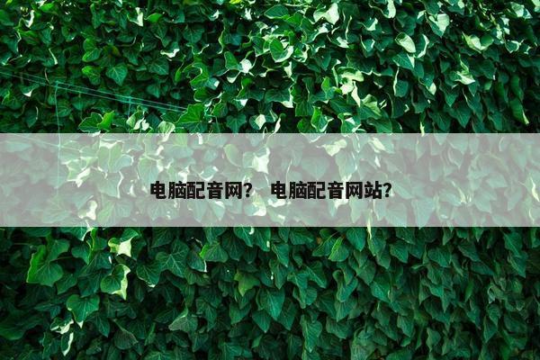 电脑配音网？ 电脑配音网站？