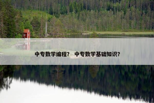 中专数学编程？ 中专数学基础知识？