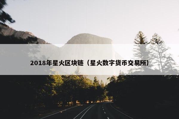 2018年星火区块链（星火数字货币交易所）