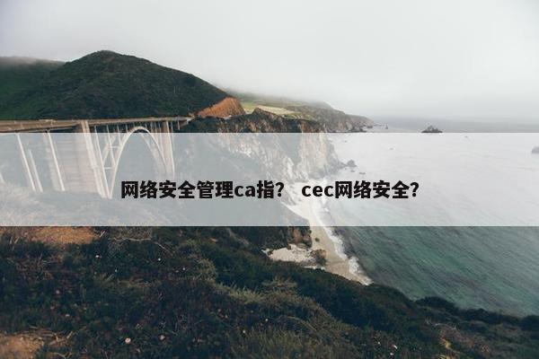 网络安全管理ca指？ cec网络安全？