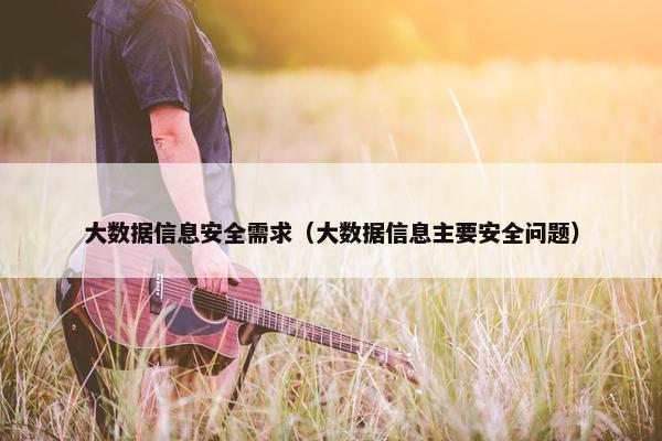 大数据信息安全需求（大数据信息主要安全问题）