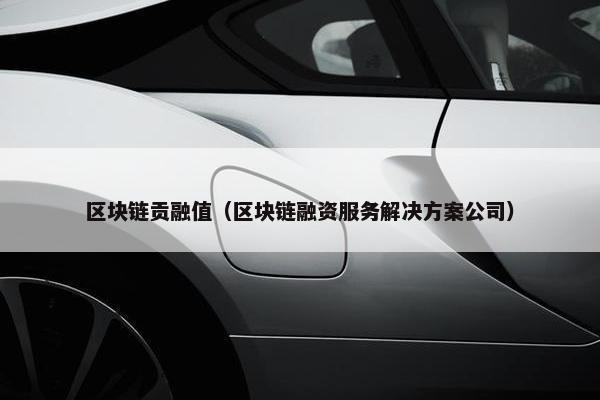 区块链贡融值（区块链融资服务解决方案公司）