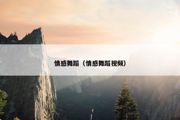 情感舞蹈（情感舞蹈视频）