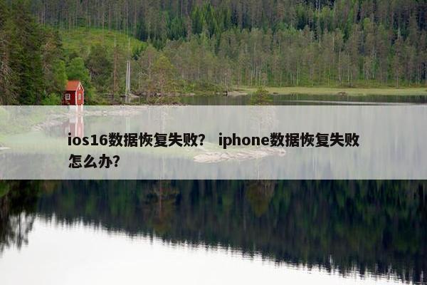 ios16数据恢复失败？ iphone数据恢复失败怎么办？