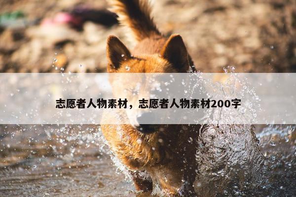 志愿者人物素材，志愿者人物素材200字