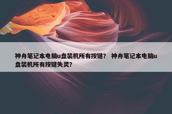 神舟笔记本电脑u盘装机所有按键？ 神舟笔记本电脑u盘装机所有按键失灵？