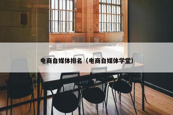 电商自媒体排名（电商自媒体学堂）