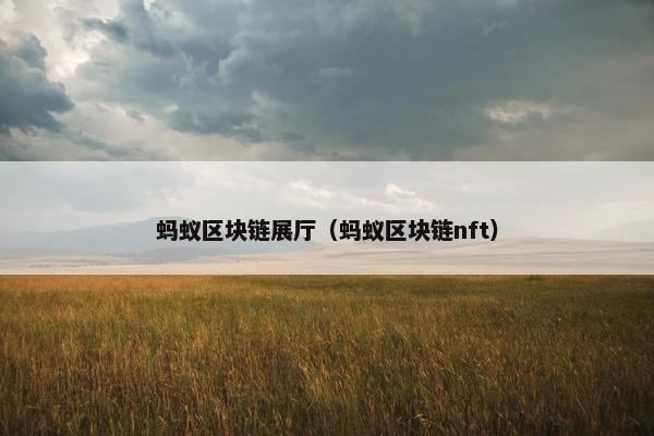 蚂蚁区块链展厅（蚂蚁区块链nft）