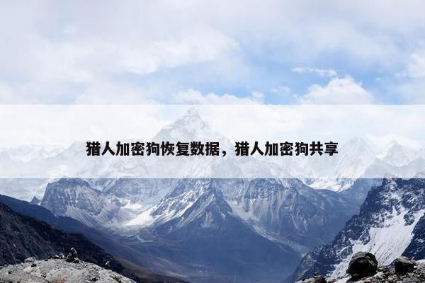猎人加密狗恢复数据，猎人加密狗共享