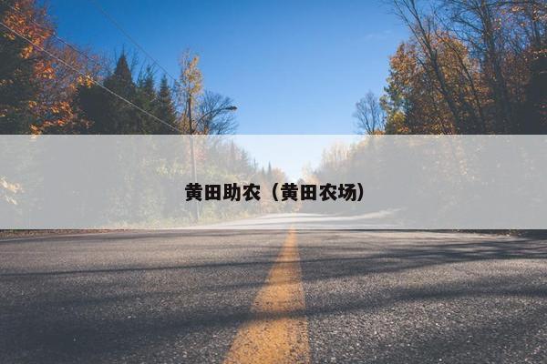黄田助农（黄田农场）