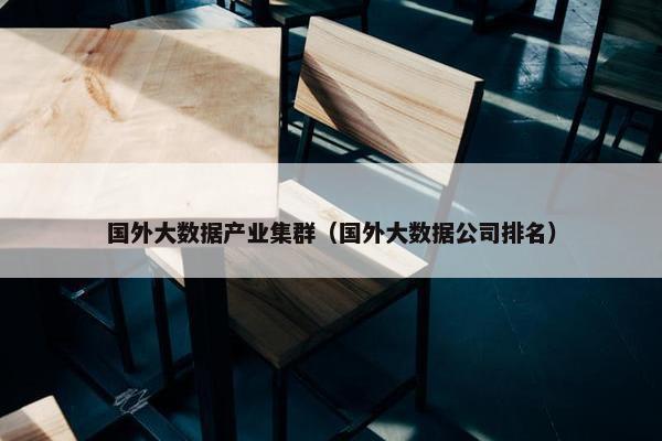国外大数据产业集群（国外大数据公司排名）