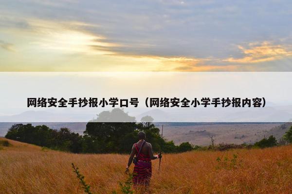 网络安全手抄报小学口号（网络安全小学手抄报内容）