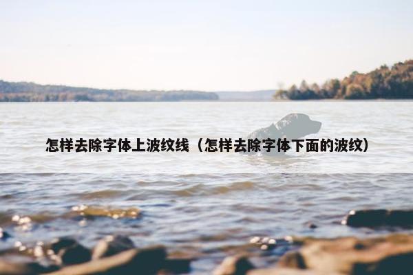 怎样去除字体上波纹线（怎样去除字体下面的波纹）